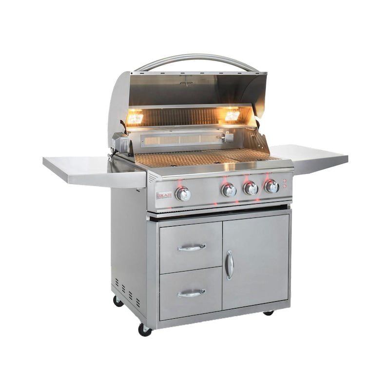 Blaze Professional LUX 34-Inch 3-Burner Propane Gas Grill With Rear Infrared Burner - BLZ-3PRO-LP