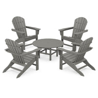 Thumbnail for POLYWOOD South Beach 5-Piece Conversation Group - Slate Grey