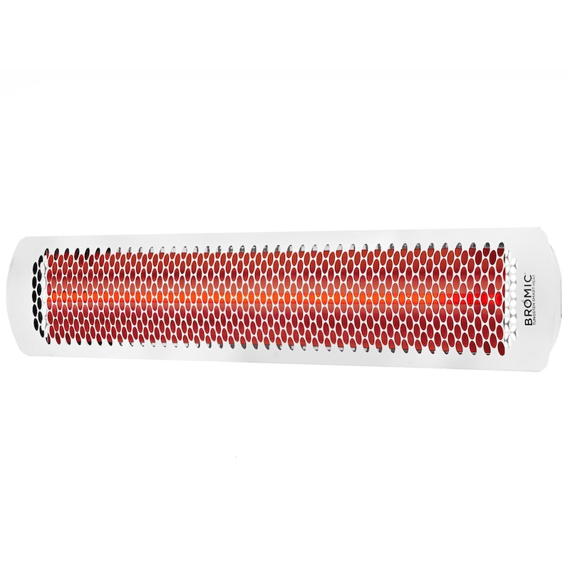 Bromic Heating Tungsten Smart-Heat 44-Inch 4000W Dual Element 277V Electric Infrared Patio Heater - White - BH0420012-277