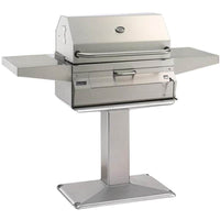 Thumbnail for Fire Magic Legacy 24-Inch Smoker Charcoal Grill On Patio Post - 22-SC01C-P6