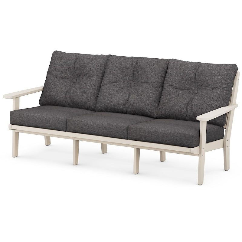 POLYWOOD Lakeside Deep Seating Sofa - Sand / Ash Charcoal