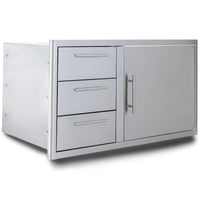 Thumbnail for Blaze 39-Inch Stainless Steel Access Door & Triple Drawer Combo - BLZ-DDC-R-39-LTSC