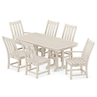 Thumbnail for POLYWOOD Vineyard 7-Piece Nautical Dining Set - Sand