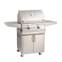 Thumbnail for Fire Magic Aurora A430S 24-Inch Propane Gas Grill With Side Burner And Analog Thermometer - A430S-7EAP-62