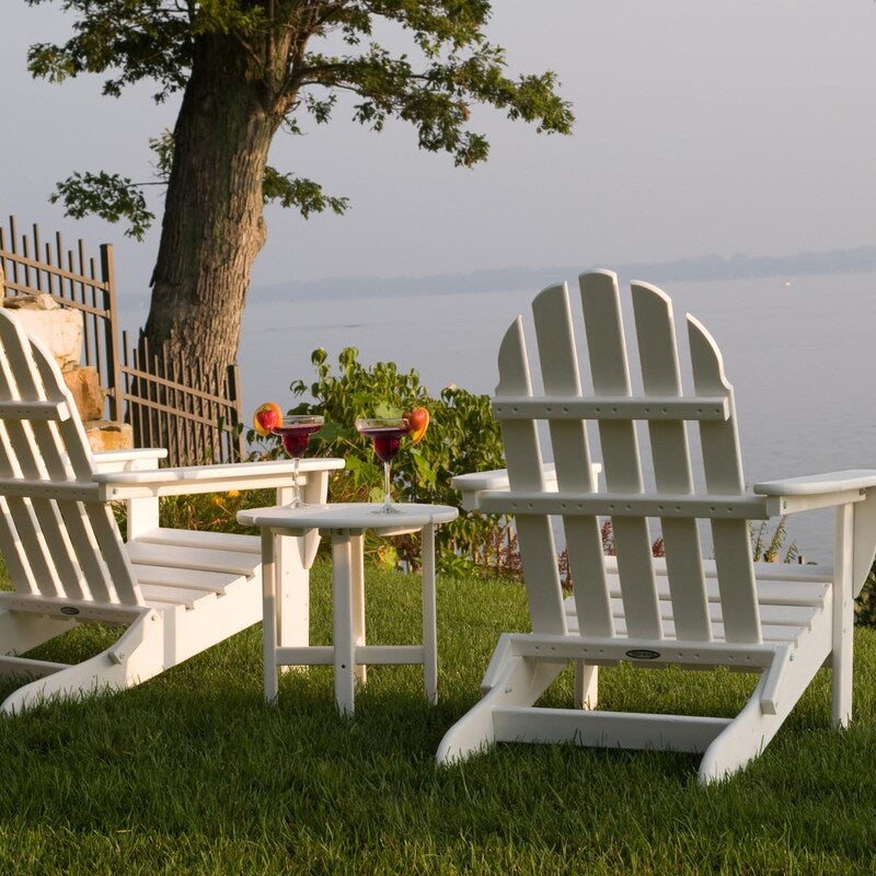 POLYWOOD Classic Folding Adirondack 3-Piece Set - White