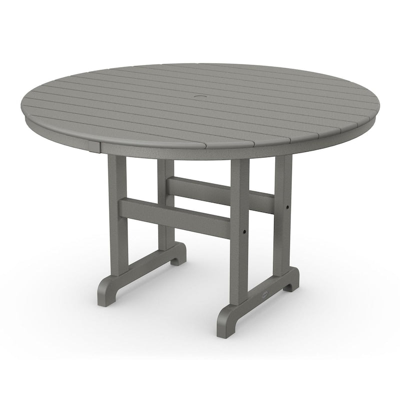 POLYWOOD 48-Inch Round Dining Table - Slate Grey