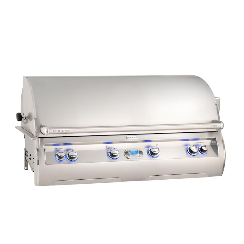 Fire Magic Echelon Diamond E1060I 48-Inch Built-In Natural Gas Grill W/ One Infrared Burner, Rotisserie, & Digital Thermometer - E1060I-8L1N