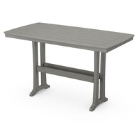 Thumbnail for POLYWOOD Nautical Trestle 38 X 73-Inch Bar Table - Slate Grey