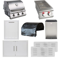 Thumbnail for Blaze Prelude LBM 8-Piece 25-InchOutdoor Kitchen Package - BLZ-3LBM-NG-8PC-SC