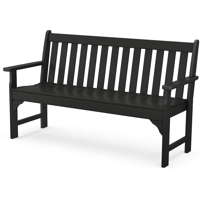 POLYWOOD Vineyard 60-Inch Bench - Black