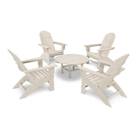 Thumbnail for POLYWOOD Vineyard 5-Piece Oversized Adirondack Set - Sand