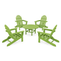 Thumbnail for POLYWOOD Classic Folding Adirondack 5-Piece Conversation Group - Lime