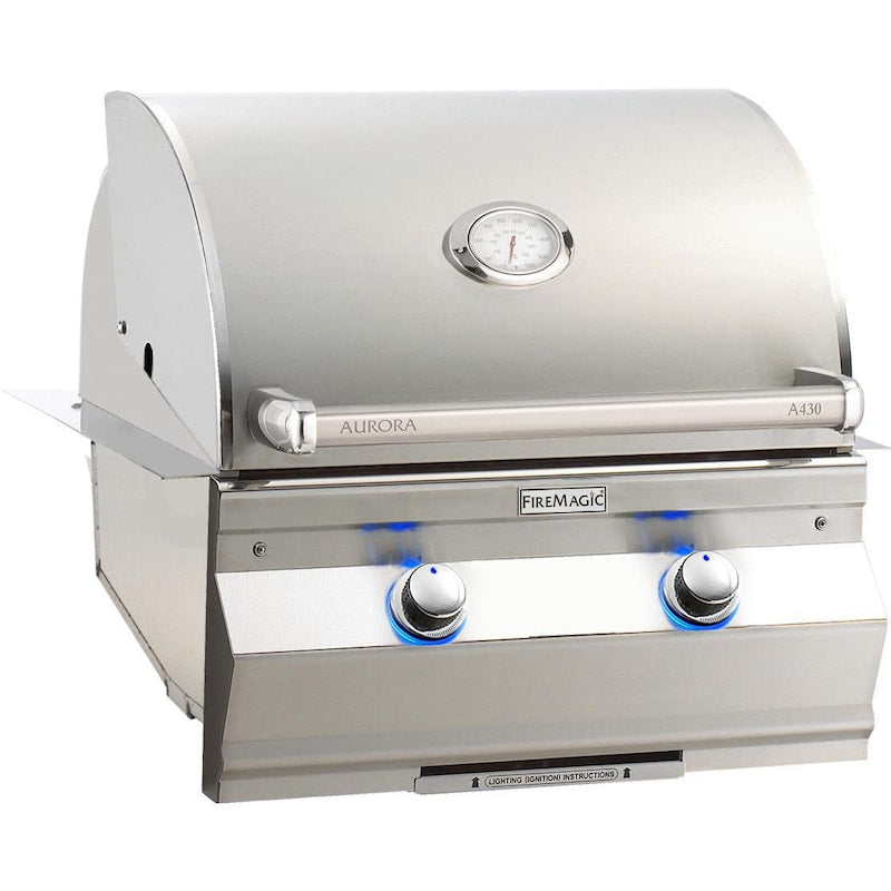 Fire Magic Aurora A430I 24-Inch Built-In Natural Gas Grill With Analog Thermometer - A430I-7EAN