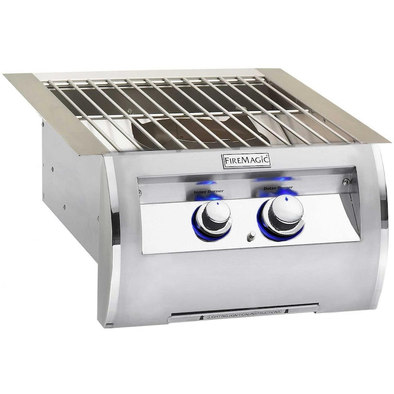 Fire Magic Echelon Diamond Built-In Natural Gas Power Burner With Stainless Steel Grid - 19-5B1N-0