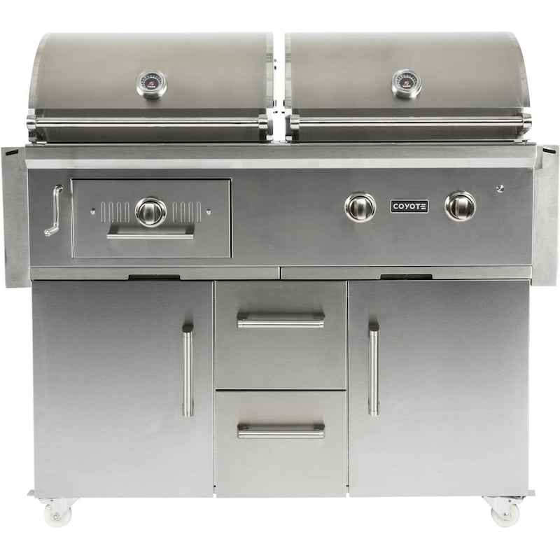 Coyote Centaur 50-Inch Propane Gas/Charcoal Dual Fuel Grill - C1HY50LP