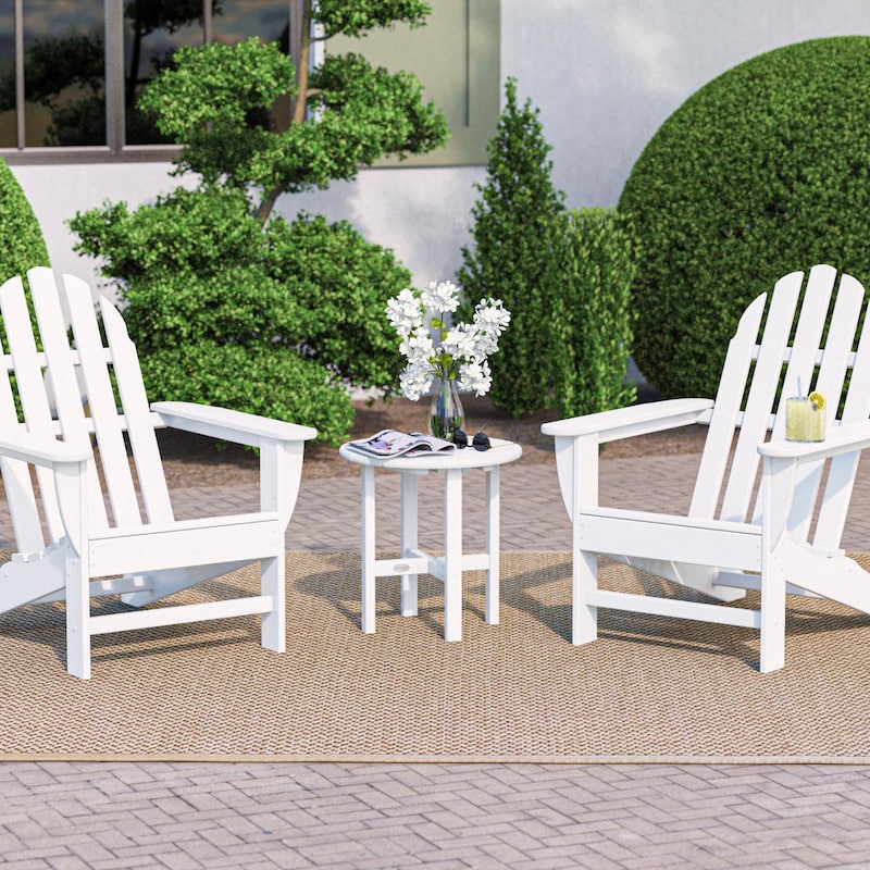 POLYWOOD Classic Adirondack 3-Piece Set - White