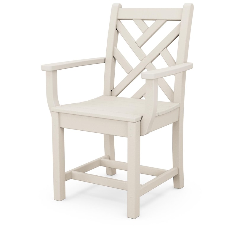 POLYWOOD Chippendale Dining Arm Chair - Sand