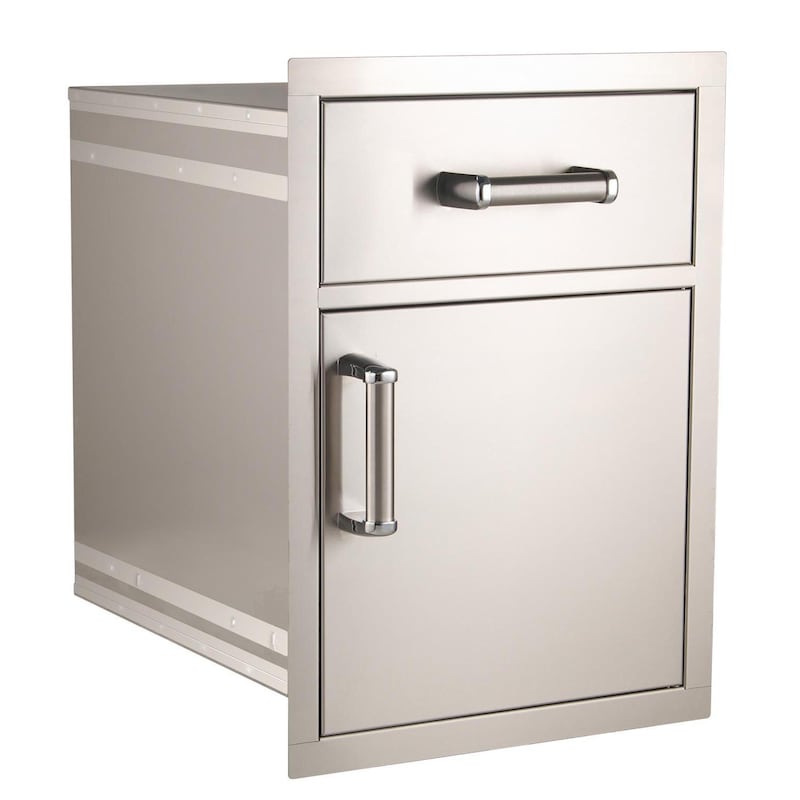 Fire Magic Premium Flush 17-Inch Pantry / Access Drawer Combo - 54018S