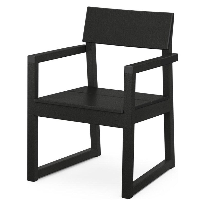 POLYWOOD EDGE Dining Arm Chair in Black