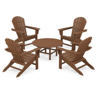 Thumbnail for POLYWOOD South Beach 5-Piece Conversation Group - Teak