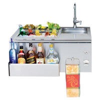 Thumbnail for Twin Eagles 30-Inch Built-In Stainless Steel Outdoor Bar With Sink and Ice Bin Cooler - TEOB30-B