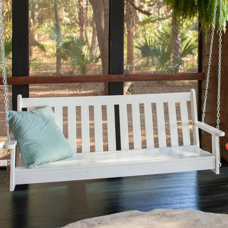 POLYWOOD Vineyard 60-Inch Porch Swing - White