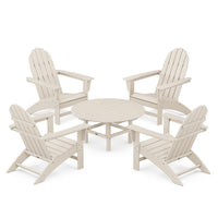 Thumbnail for POLYWOOD Vineyard 5-Piece Adirondack Chair Conversation Set - Sand