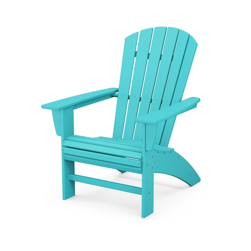 POLYWOOD Nautical Curveback Adirondack Chair - Aruba