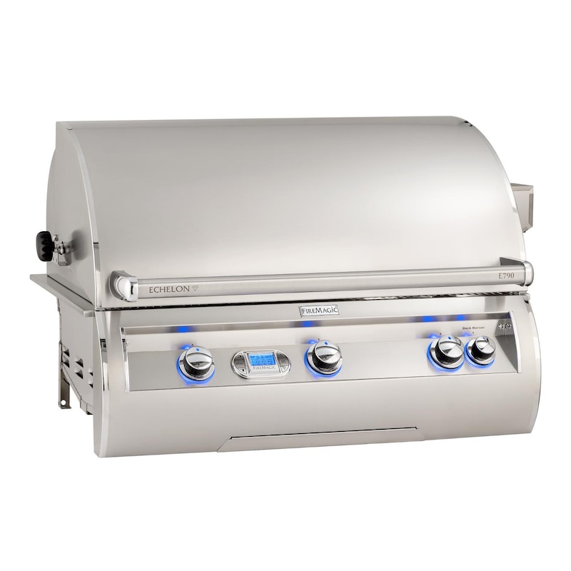 Fire Magic Echelon Diamond E790I 36-Inch Built-In Natural Gas Grill With Rotisserie And Digital Thermometer - E790I-8E1N