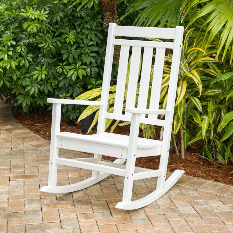 POLYWOOD Estate Rocking Chair - White