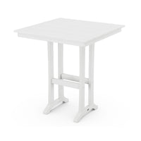 Thumbnail for POLYWOOD 37-Inch Farmhouse Trestle Bar Table - White