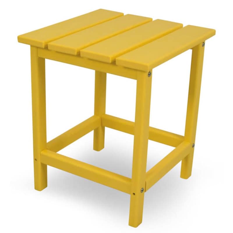 POLYWOOD Long Island 18 Inch Side Table in Lemon