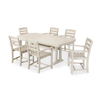 Thumbnail for POLYWOOD La Casa Cafe 7 Piece Arm Chair Dining Set - Sand