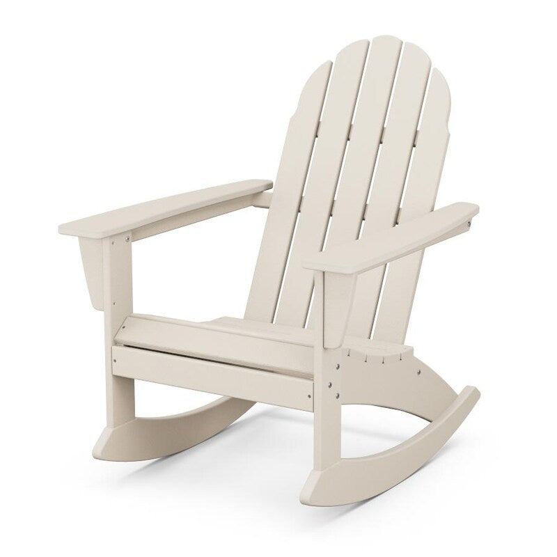 POLYWOOD Vineyard Adirondack Rocking Chair in Sand