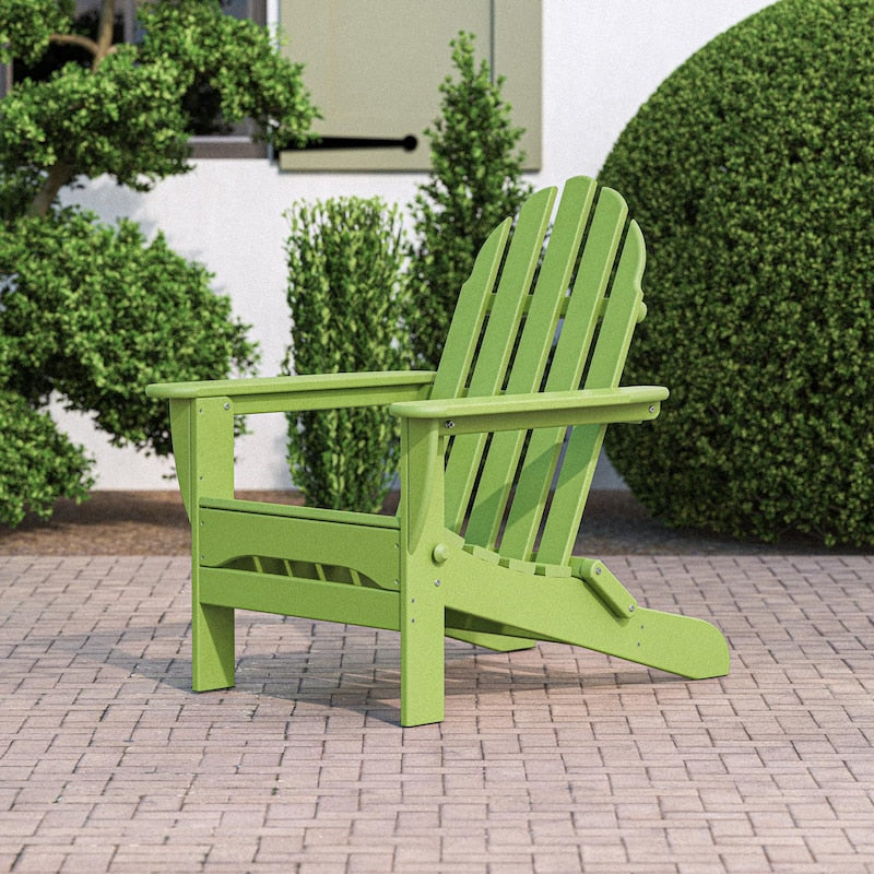 POLYWOOD Classic Folding Adirondack Chair - Lime