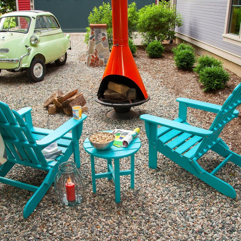 POLYWOOD Classic Folding Adirondack 3-Piece Set - Aruba