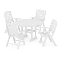 Thumbnail for POLYWOOD Nautical 5-Piece Dining Set in White