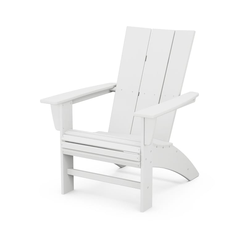 POLYWOOD Modern Curveback Adirondack Chair - White