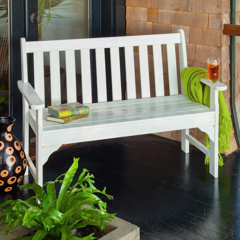 POLYWOOD Vineyard 48-Inch Bench - White