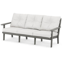 Thumbnail for POLYWOOD Lakeside Deep Seating Sofa - Slate Grey / Natural Linen