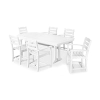 Thumbnail for POLYWOOD La Casa Cafe 7 Piece Arm Chair Dining Set - White