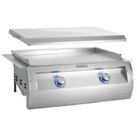 Thumbnail for Fire Magic Echelon Diamond E660I 30-Inch Built-In Natural Gas Griddle With Stainless Steel Cover - E660I-0T4N