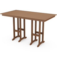 Thumbnail for POLYWOOD Lakeside 37 X 72-Inch Farmhouse Bar Table - Teak