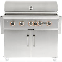 Thumbnail for Coyote S-Series 42-Inch 5-Burner Natural Gas Grill With RapidSear Infrared Burner & Rotisserie - C2SL42NG + C1S42CT