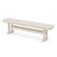 Thumbnail for POLYWOOD Farmhouse Trestle 65-Inch Bench - Sand