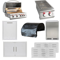 Thumbnail for Blaze Premium LTE 8-Piece 32-Inch Outdoor Kitchen Package - BLZ-4LTE2-NG-8PC-SC