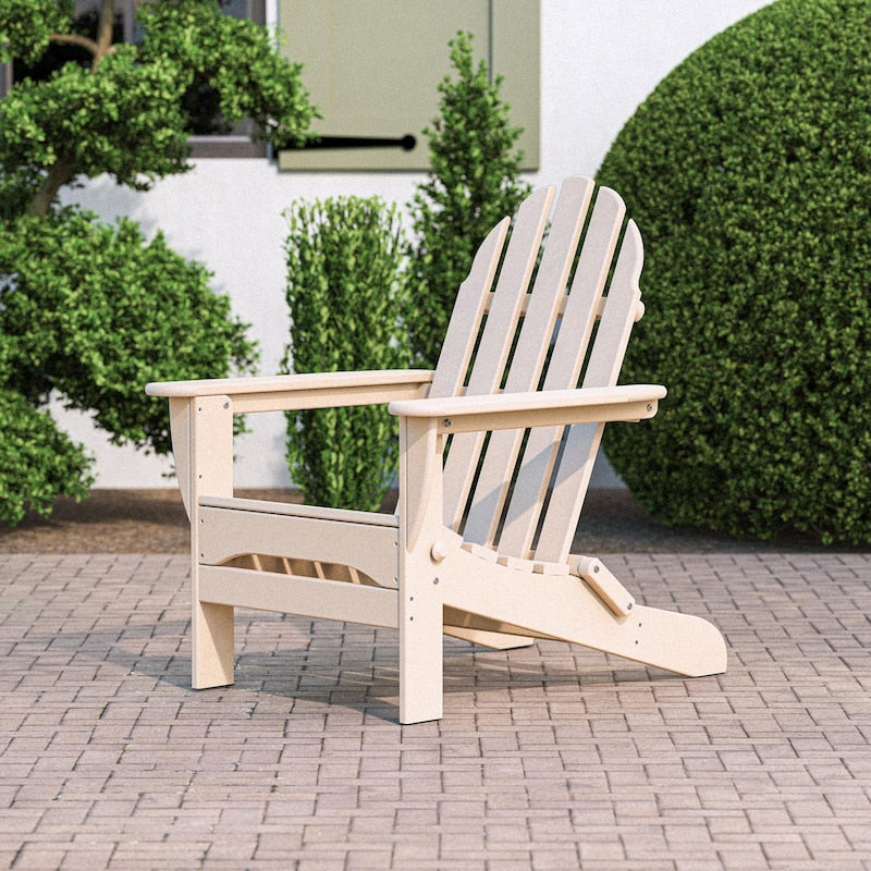 POLYWOOD Classic Folding Adirondack Chair - Sand