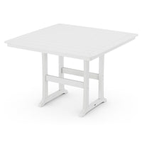 Thumbnail for POLYWOOD Nautical Trestle 59-Inch Bar Table - White