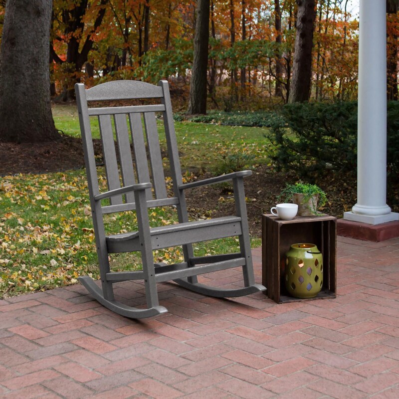 POLYWOOD Presidential Rocking Chair - Slate Grey