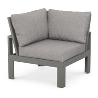 Thumbnail for POLYWOOD Modular Corner Chair in Black / Grey Mist